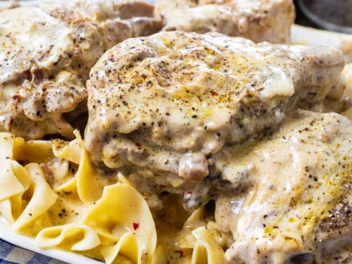 pork chops ranch dressing mix cream of chicken soup Slow Cooker Ranch Pork Chops