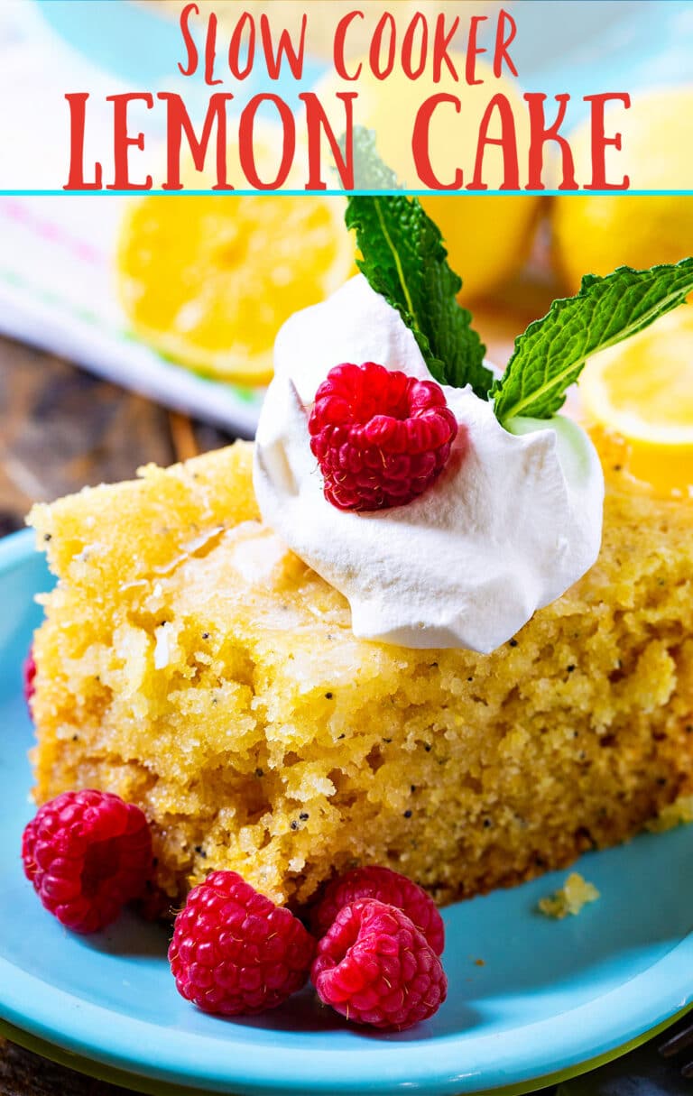 Slow Cooker Lemon Cake - Spicy Southern Kitchen