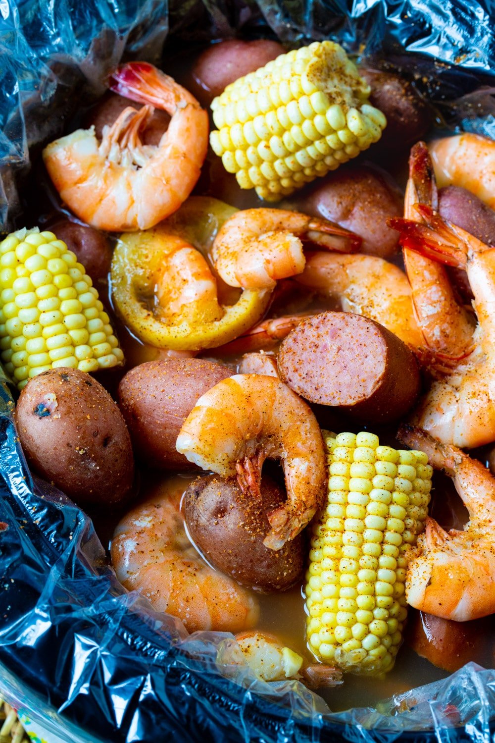 Low Country Boil in a slow cooker.