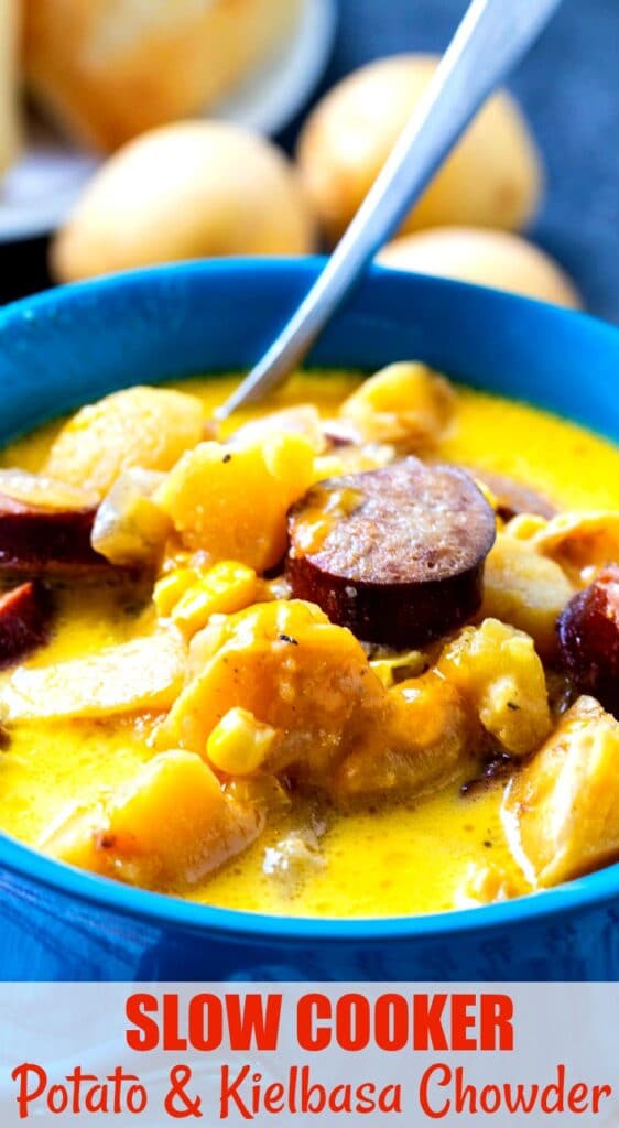 Slow Cooker Potato and Kielbasa Chowder Spicy Southern Kitchen