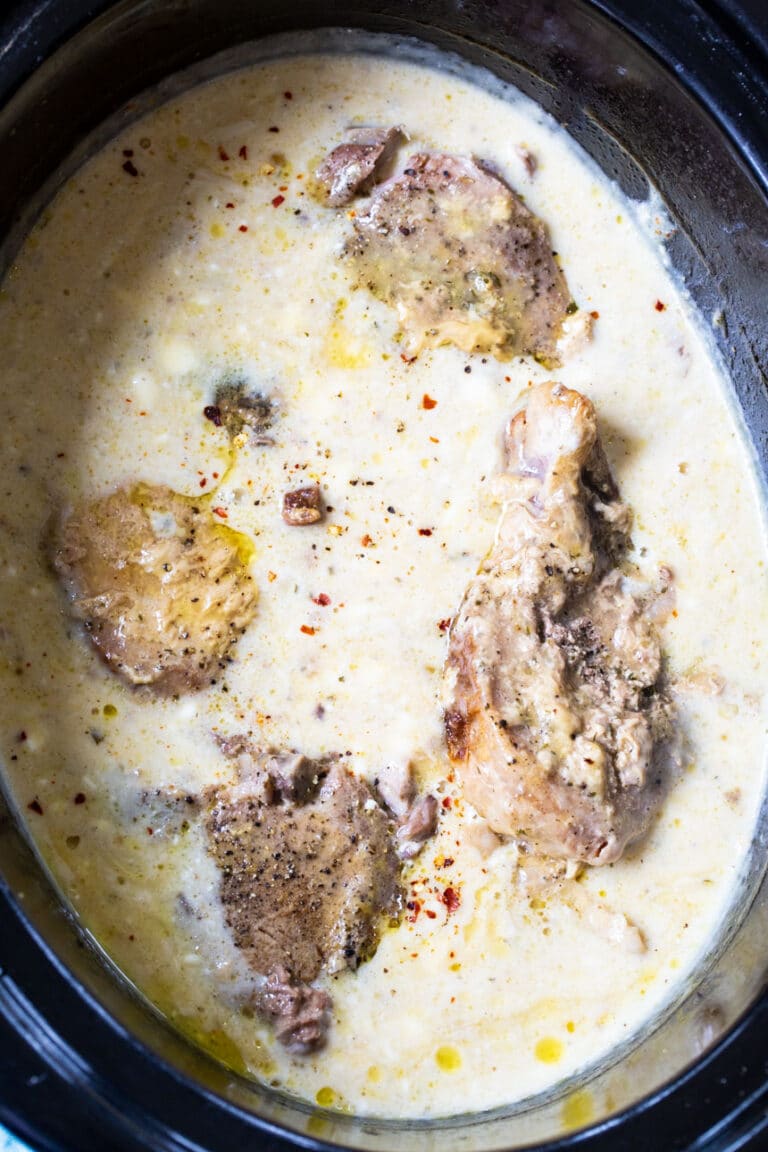 Slow Cooker Creamy Ranch Pork Chops - Spicy Southern Kitchen