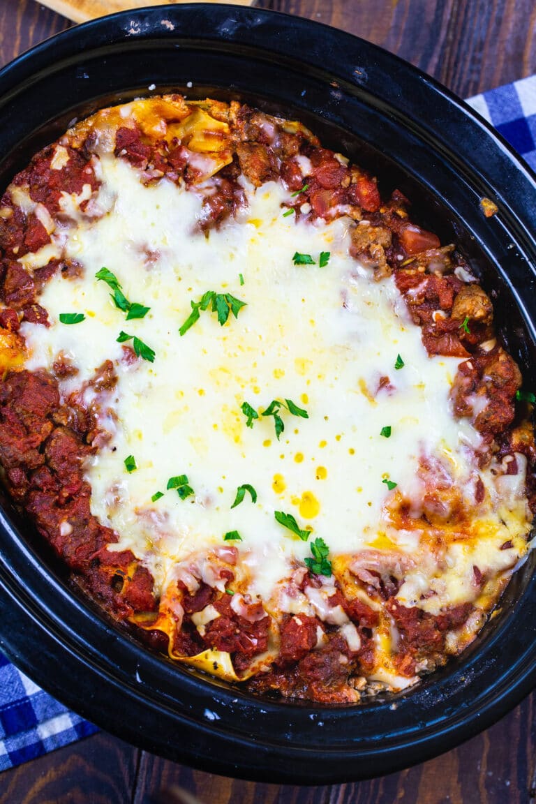 Slow Cooker Sausage Lasagna - Spicy Southern Kitchen