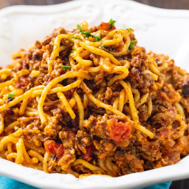 Slow Cooker Spaghetti Casserole Spicy Southern Kitchen
