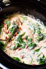 Slow Cooker Creamy Tuscan Chicken - Spicy Southern Kitchen