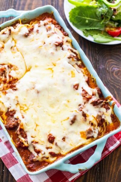 Spaghetti Casserole - Spicy Southern Kitchen