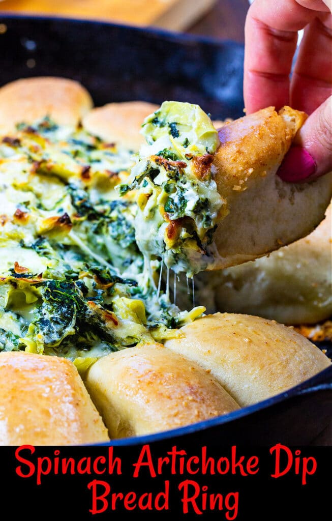 Spinach Artichoke Dip Bread Ring - Spicy Southern Kitchen