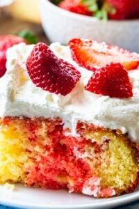 Easy Strawberry Flavored Poke Cake