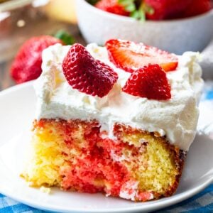 Easy Strawberry Flavored Poke Cake