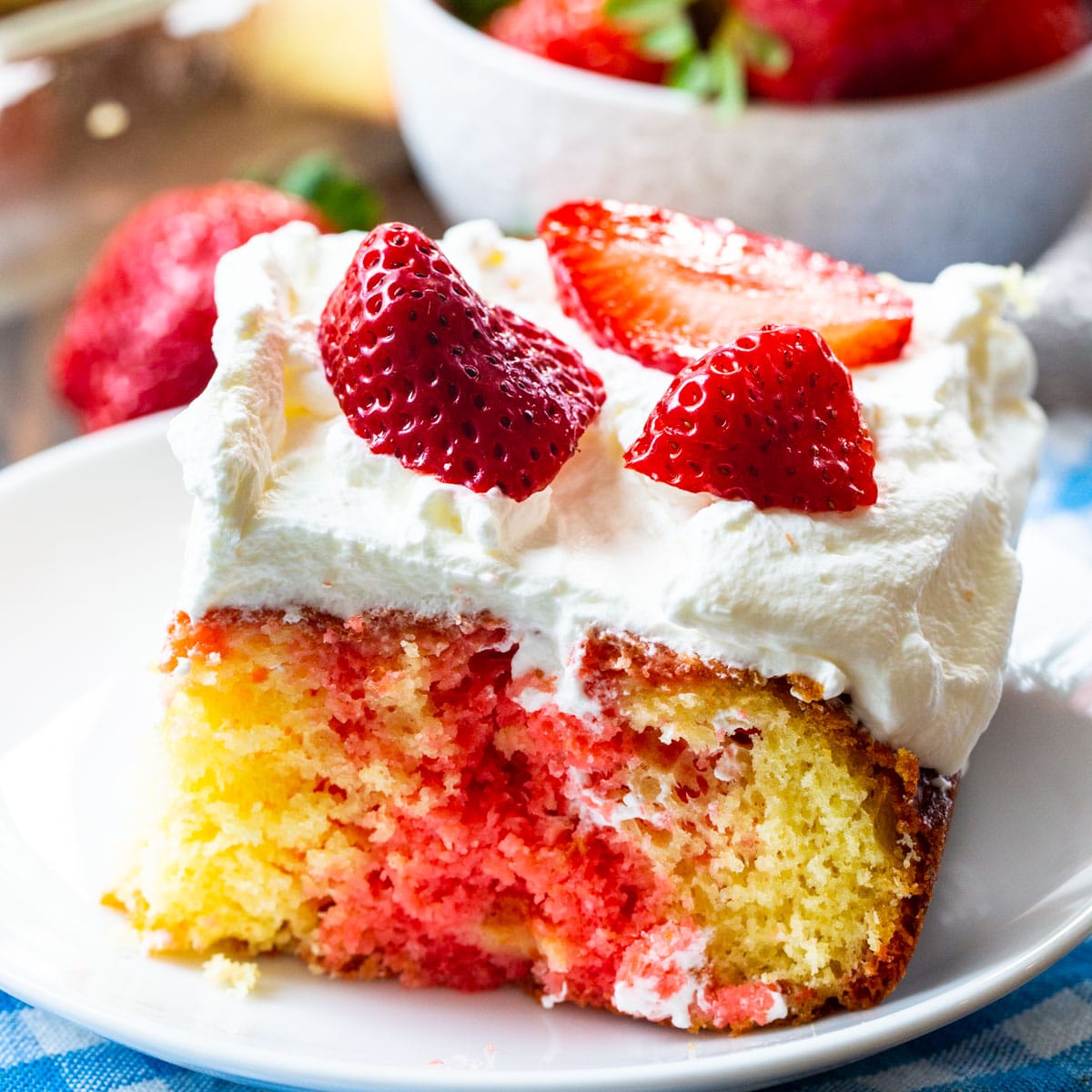 Easy Strawberry Flavored Poke Cake