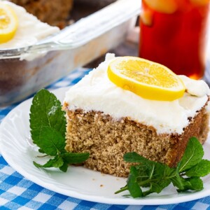 Sweet tea layer cake with lemon frosting