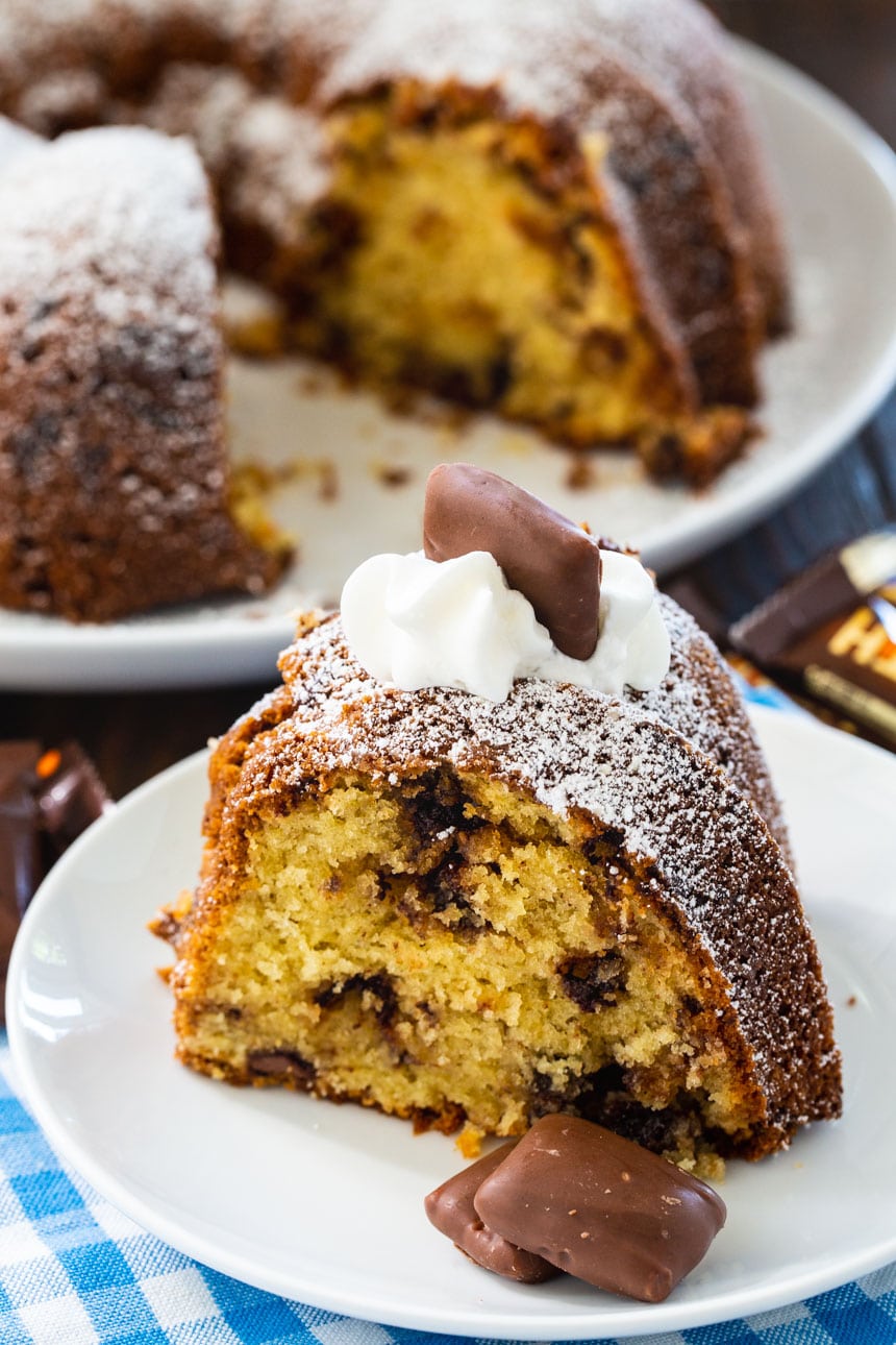 Toffee Bundt Cake with Chocolate Chips