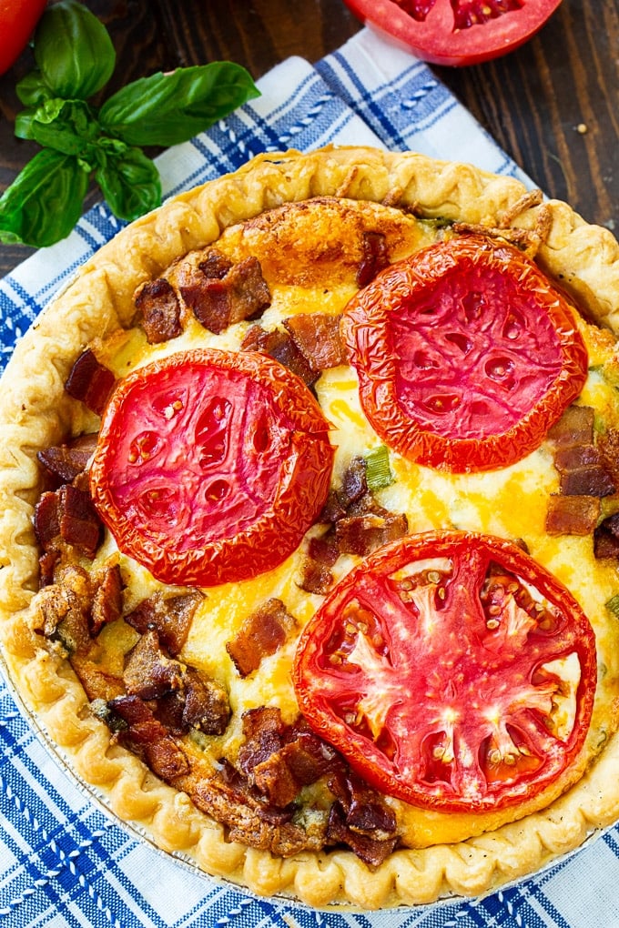 Tomato Pie With Bacon Spicy Southern Kitchen