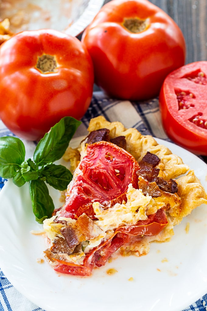 Tomato Pie with Bacon