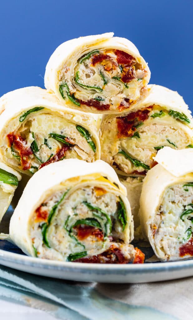 Tuscan Chicken Pinwheels - Spicy Southern Kitchen