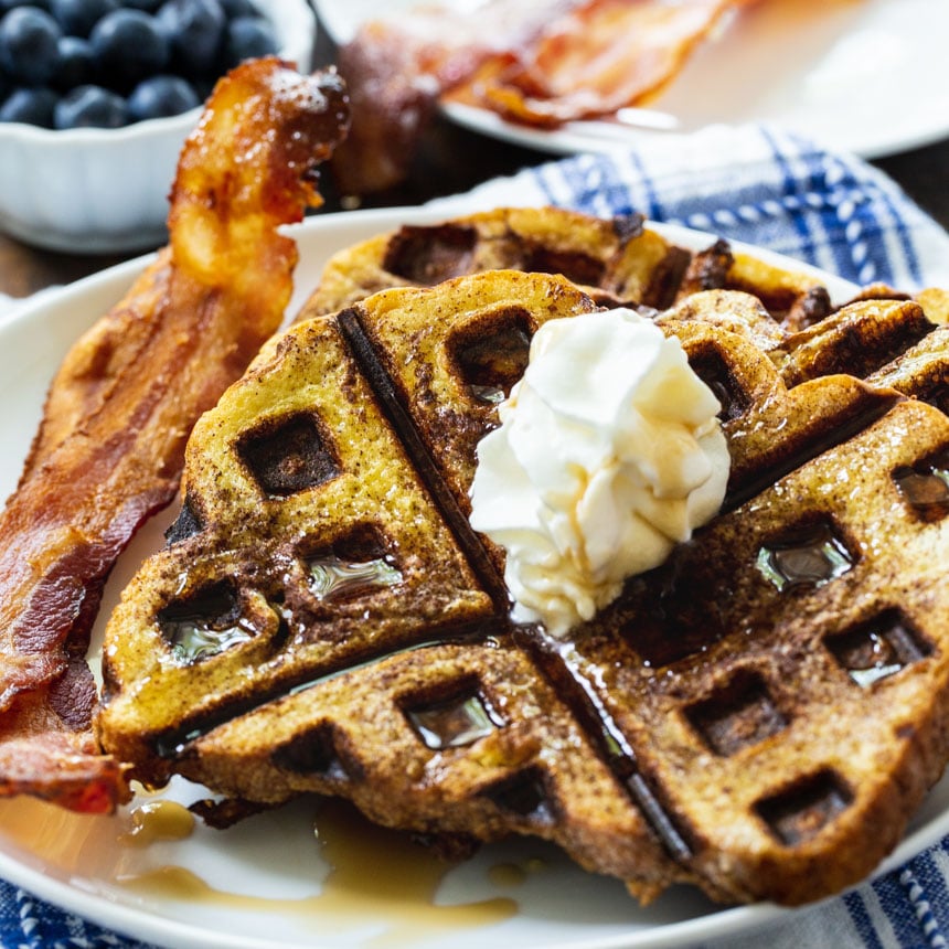 Easy French Toast Waffles - Sula and Spice