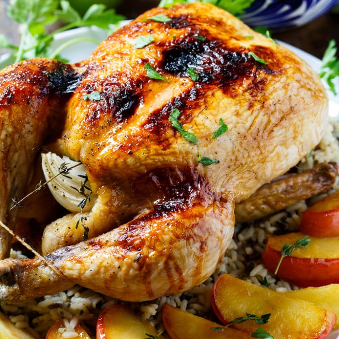 Apple Cider Basted Roasted Chicken