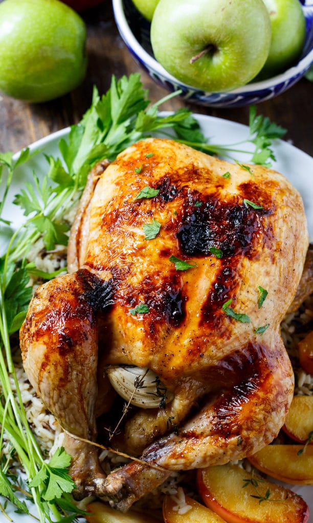 Apple Cider Glazed Roasted Chicken Spicy Southern Kitchen