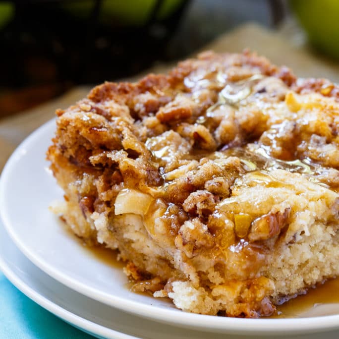 Add this fresh apple cake with brown sugar glaze to your fall