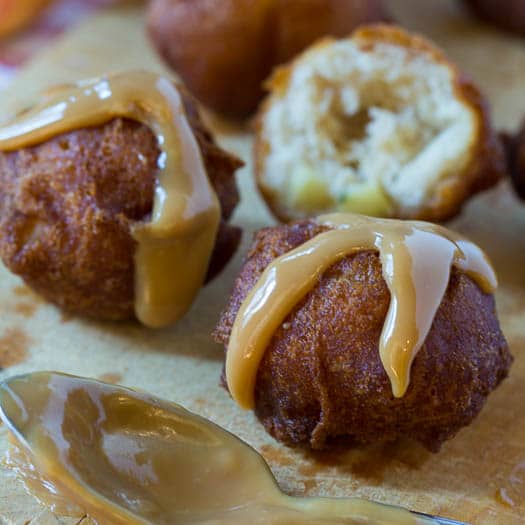 Apple Fritters with Dulce de Leche