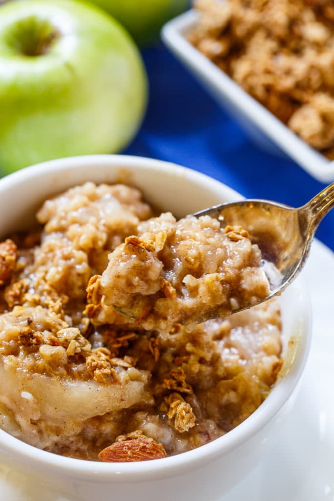 Slow Cooker Apple Pie Oatmeal - Spicy Southern Kitchen