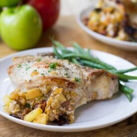 Pork Chops Stuffed with Apples and Bacon