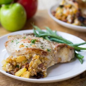 Pork Chops Stuffed with Apples and Bacon