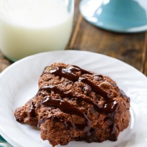 Chocolate-Chocolate Chip Applesauce Scones