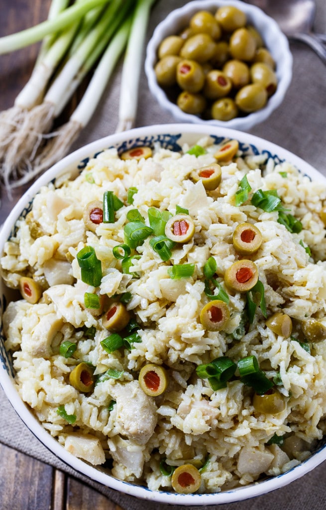 Artichoke-Rice Salad- a cool and creamy side dish flavored with curry powder. Perfect for summer potlucks and picnics.