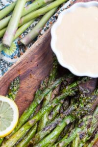 Grilled Asparagus with Wasabi-Soy Dipping Sauce #SplendaSweeties #SweetSwaps