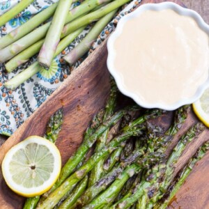 Grilled Asparagus with Wasabi-Soy Dipping Sauce #SplendaSweeties #SweetSwaps