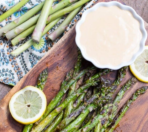 Grilled Asparagus with Wasabi-Soy Dipping Sauce #SplendaSweeties #SweetSwaps