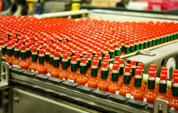 TABASCO sauce bottling