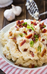 Roasted Garlic and Bacon Mashed Potatoes - Spicy Southern Kitchen