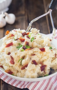 Roasted Garlic and Bacon Mashed Potatoes - Spicy Southern Kitchen