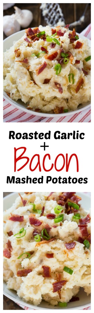 Roasted Garlic and Bacon Mashed Potatoes