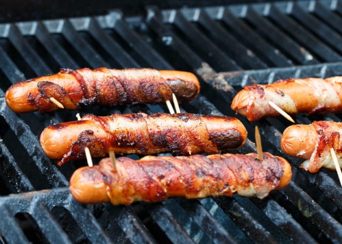 Bacon-Wrapped Hot Dogs