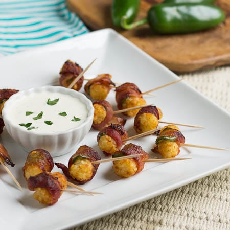 Jalapeno Bacon Tater Tots with Ranch Dipping Sauce - Spicy Southern Kitchen