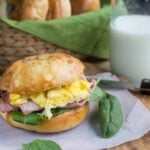Ham Egg and Gruyere Bagel Sandwich