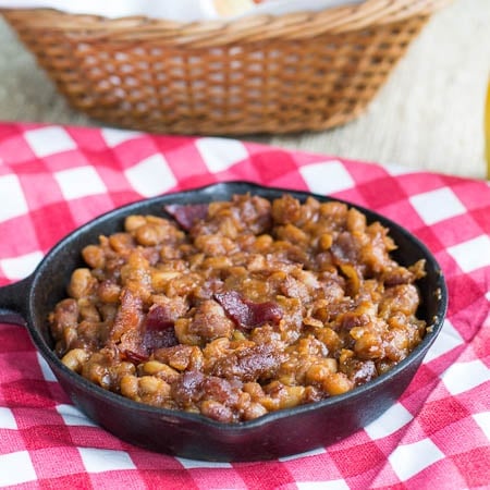 Slow Cooker Bourbon BBQ Baked Beans