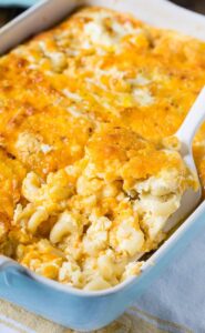 Baked custard-style Macaroni and Cheese