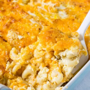 Baked custard-style Macaroni and Cheese