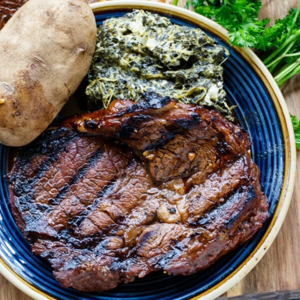 Balsamic Soy Rib-Eye Steaks