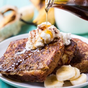 White Chocolate Banana Bread French Toast