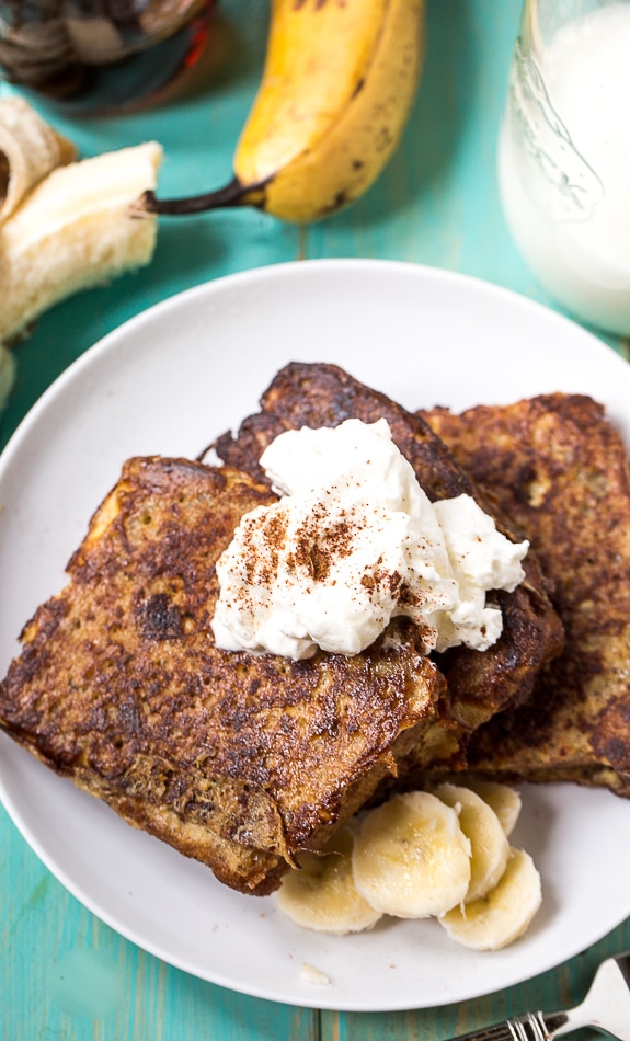 White Chocolate Banana Bread French Toast