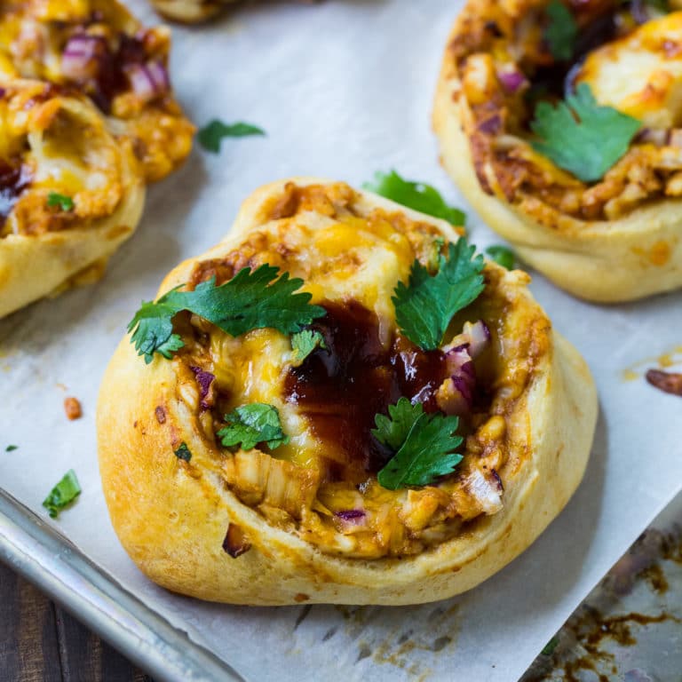 BBQ Chicken Crescent Pinwheels