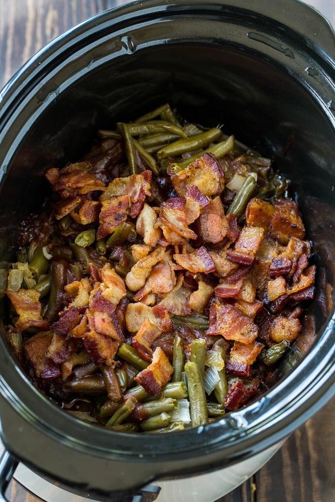 Crockpot BARBECUE GREEN BEANS  Perfect Summer Slow Cooker Side 