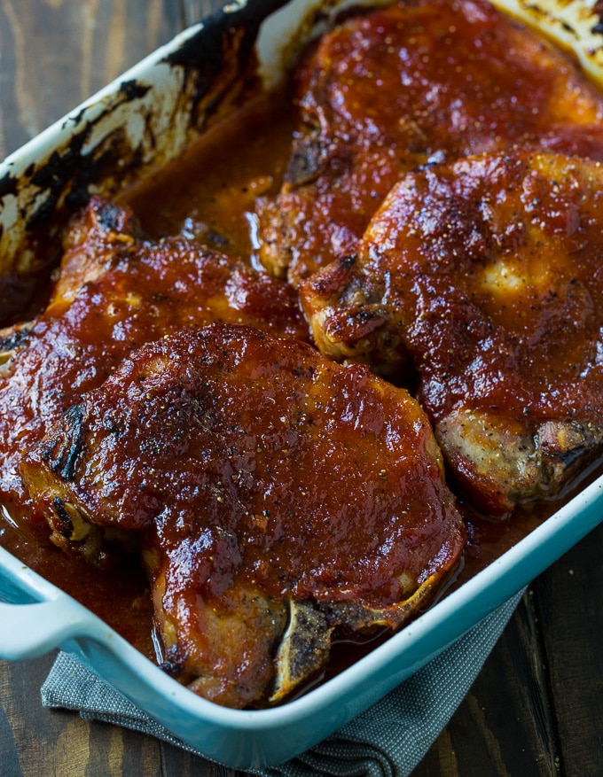 Easy Southern Oven Barbecued Pork Chops