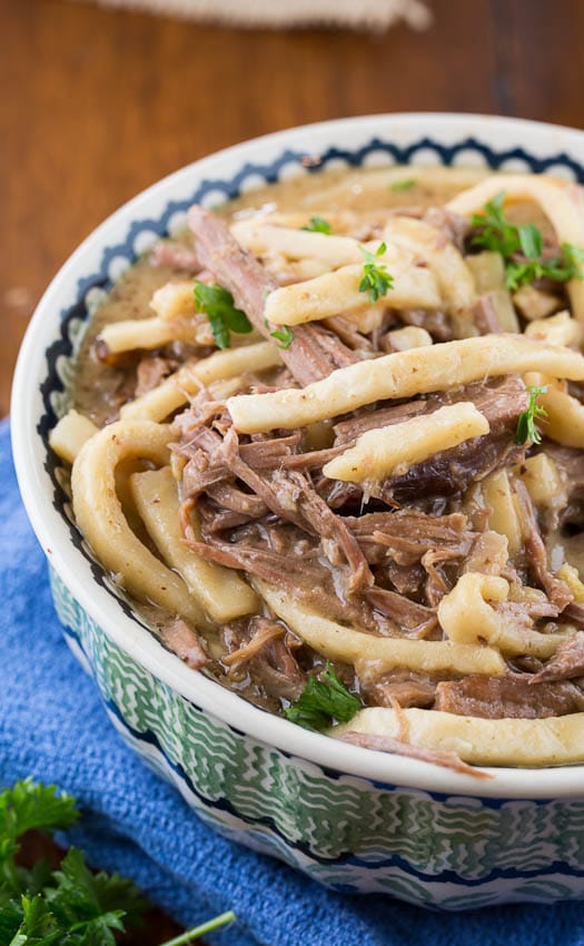 Crock Pot Beef And Noodles Spicy Southern Kitchen