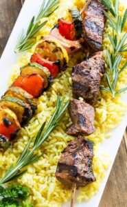 Grilled Beef Kabobs with Lemon and Rosemary