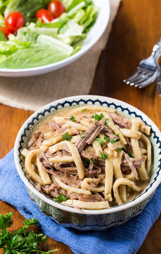 Crock Pot Beef And Noodles Spicy Southern Kitchen